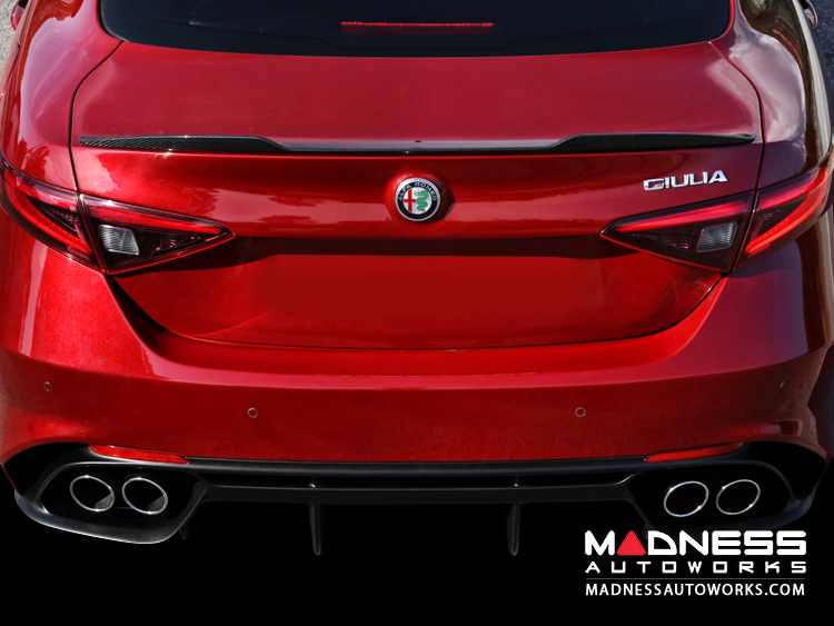 Alfa Romeo Giulia Trunk Spoiler - Carbon Fiber - QV Style - Matte Finish